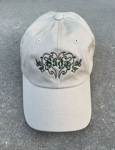 SAGA FAM CAP - cream & dark green