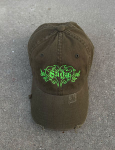 SAGA FAM CAP - army & neon green
