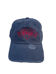 SAGA FAM CAP - navy & red
