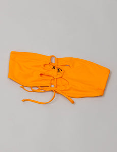product picture of orange bandeau bikini top from SAGA