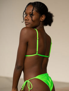 tie bikini bottom seen from the back on a model