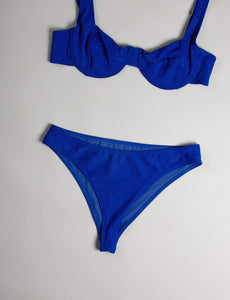 saga - swimwear - classic bikini bottom - dark blue - regenerated nylon