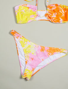 product picture of classic bikini bottom in yellow, orange and pink pattern