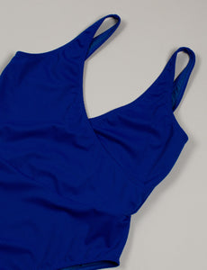 Ocean blue cross over swimsuit